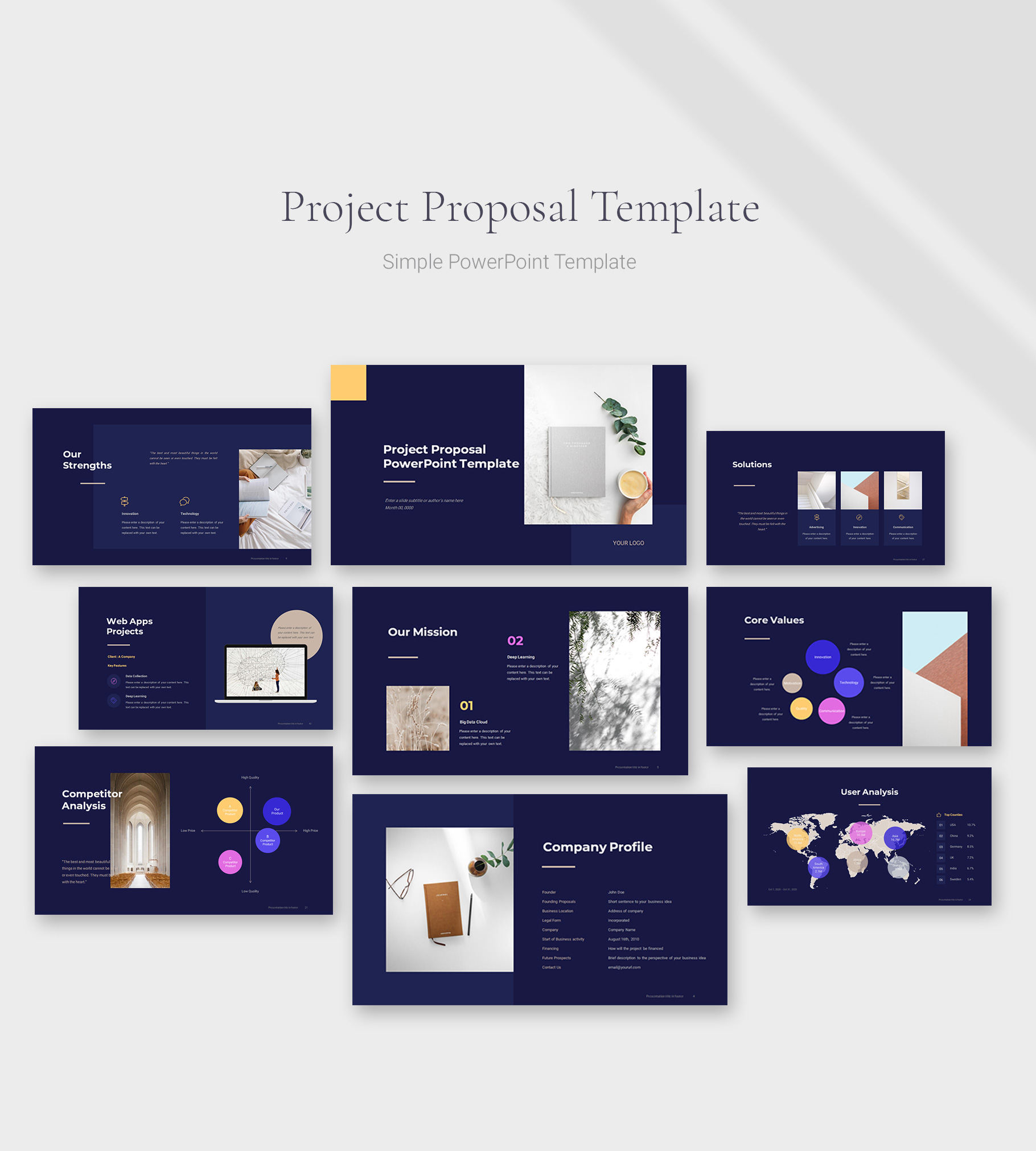 Project Proposal PowerPoint Template Download PowerPoint