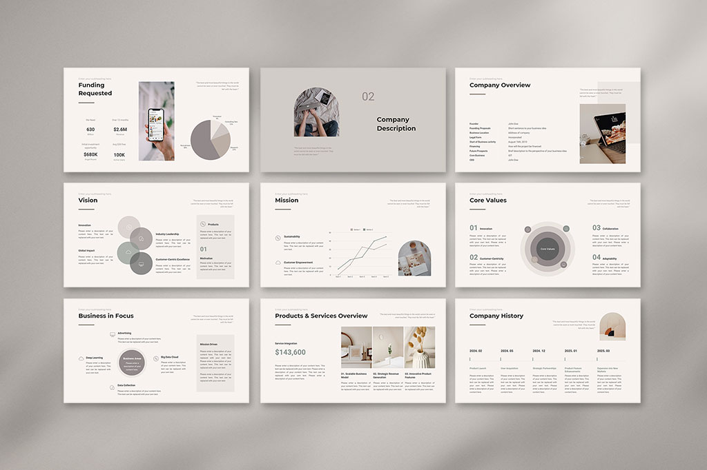 Canva Business Plan Presentation Template Preview 02