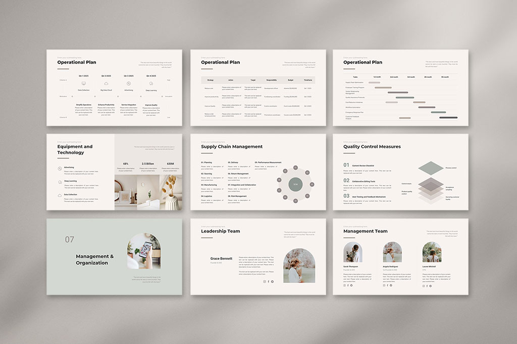 Canva Business Plan Presentation Template Preview 07