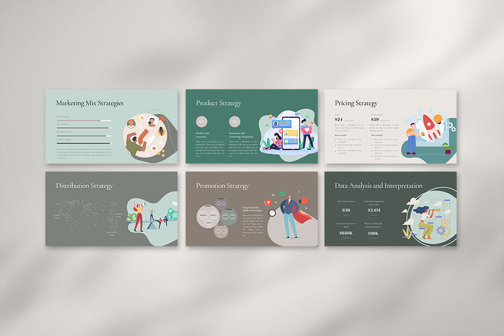 Canva Marketing Strategy Presentation Template Preview 03