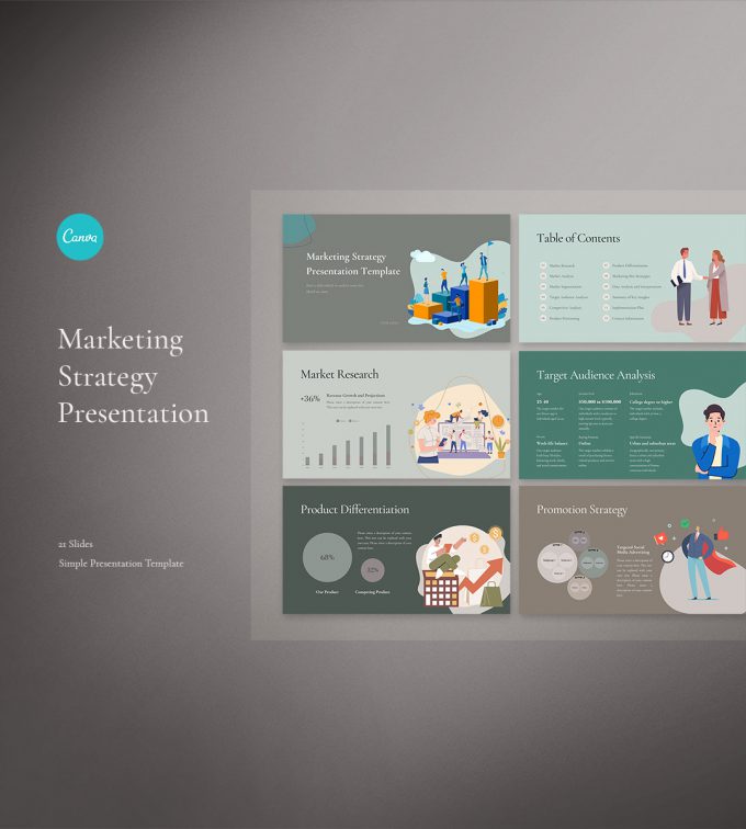 Canva Marketing Strategy Presentation Template 1